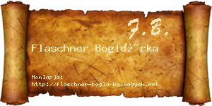 Flaschner Boglárka névjegykártya